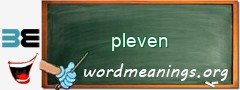 WordMeaning blackboard for pleven